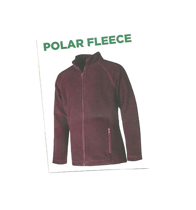 Fleece - Maroon Zipper Front
